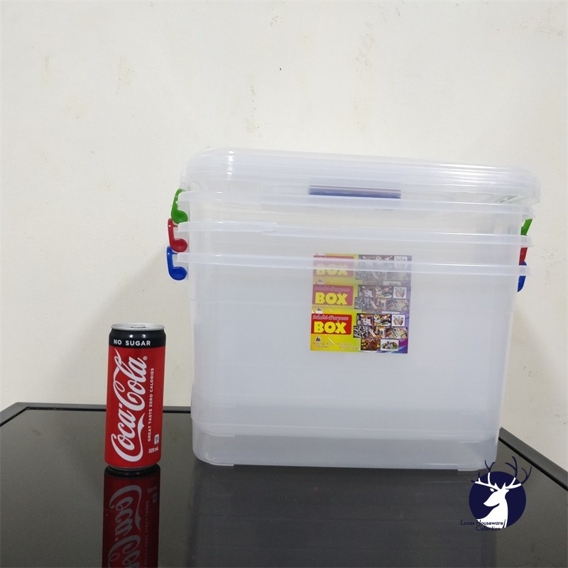 Buy 45L Wham Crystal Storage Box with Lid Clear Plastic