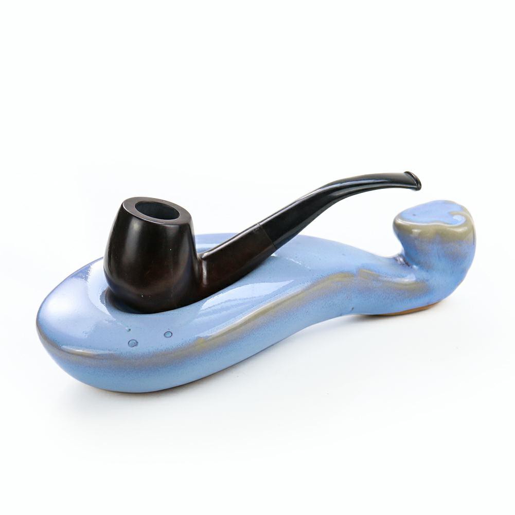 Blue Ceramic Pipe Rack Arched Portable Pipe Rack Pipe Display Pipe ...