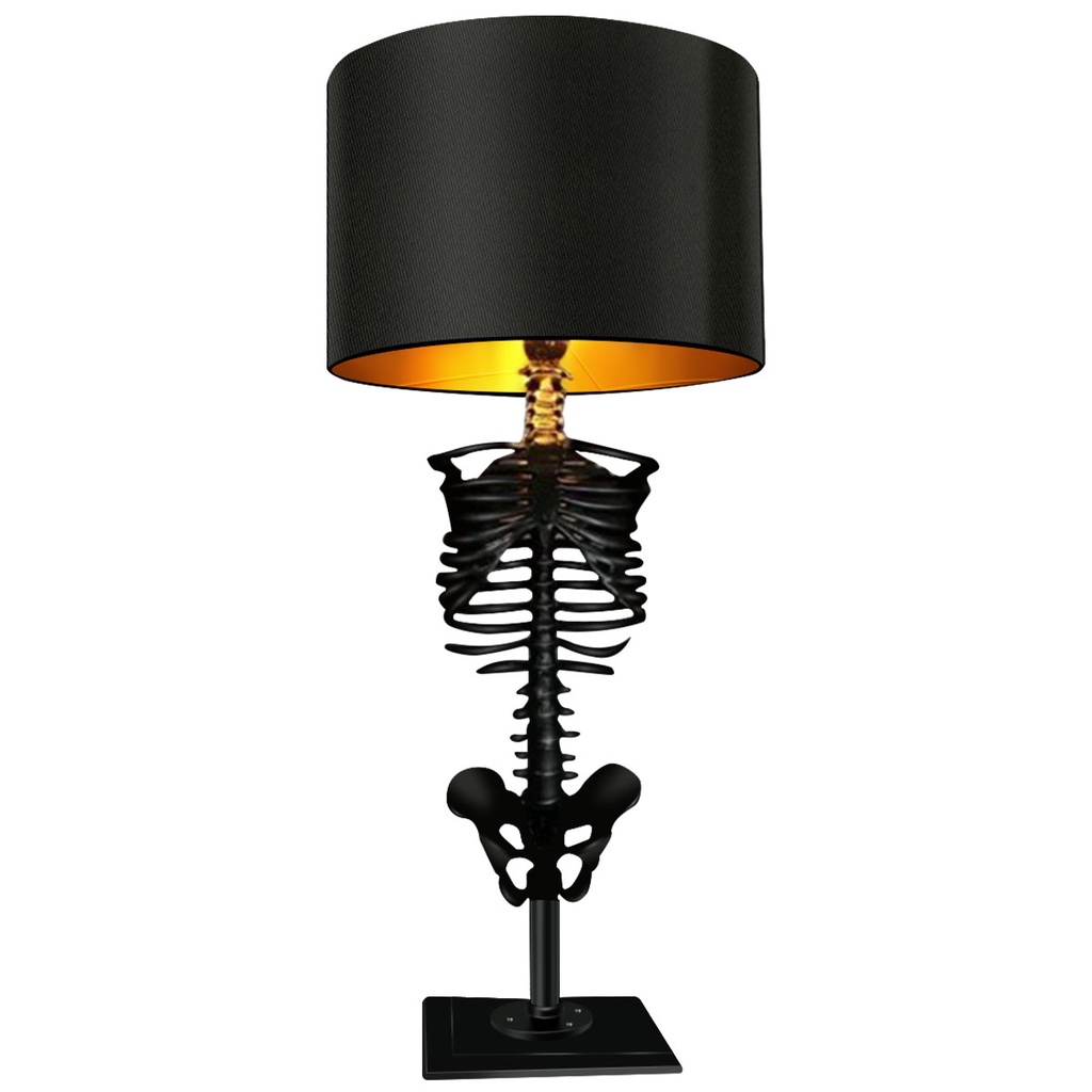 Halloween Decoration Table Lamp Resin Gothic Skeleton Bedside Lamp 5W