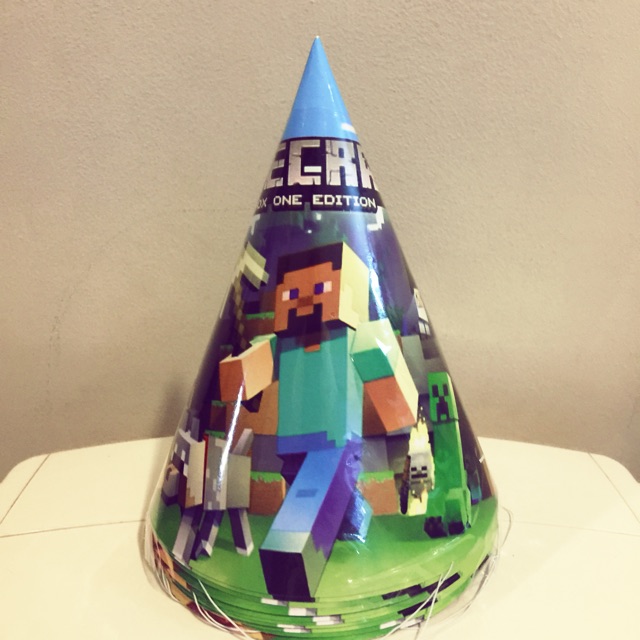 Minecraft party cone hats (10 pcs/pack) | Shopee Philippines