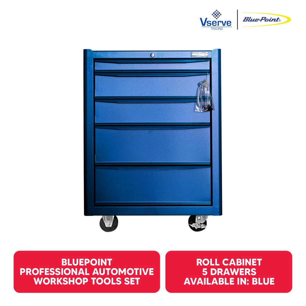 Bluepoint Rolling Cabinet 5 Drawers - Professional Automotive Workshop ...