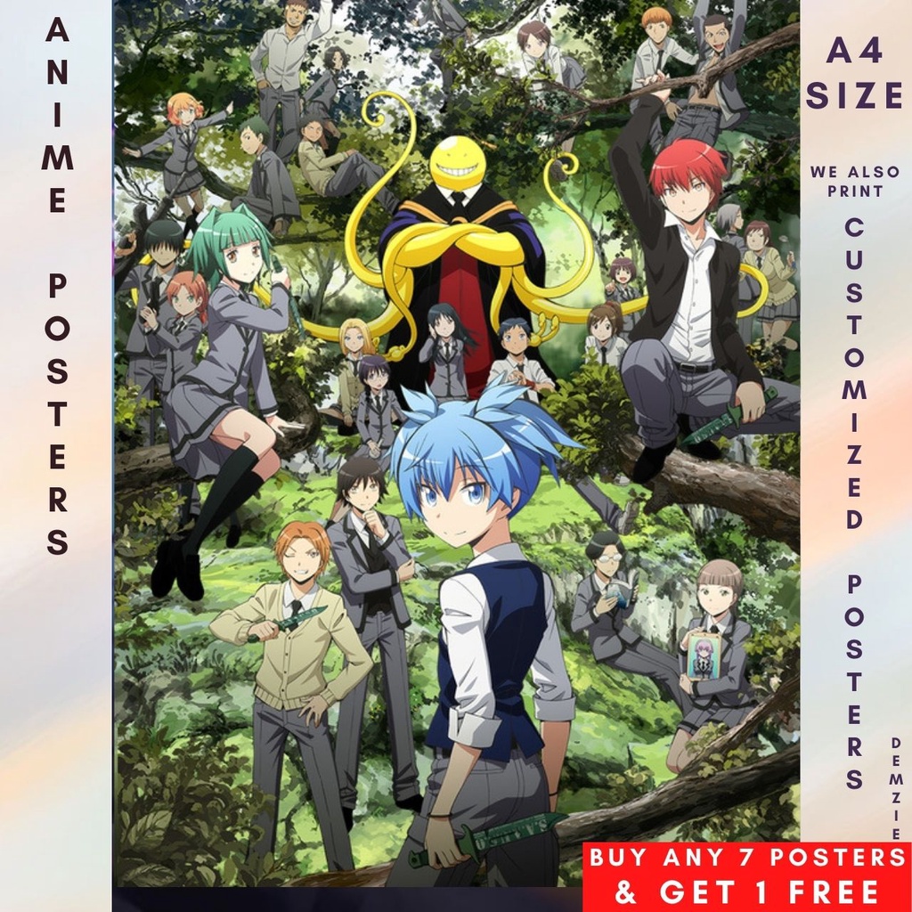 Assassination Classroom A4 Anime Hd Poster Japanese Anime Posters