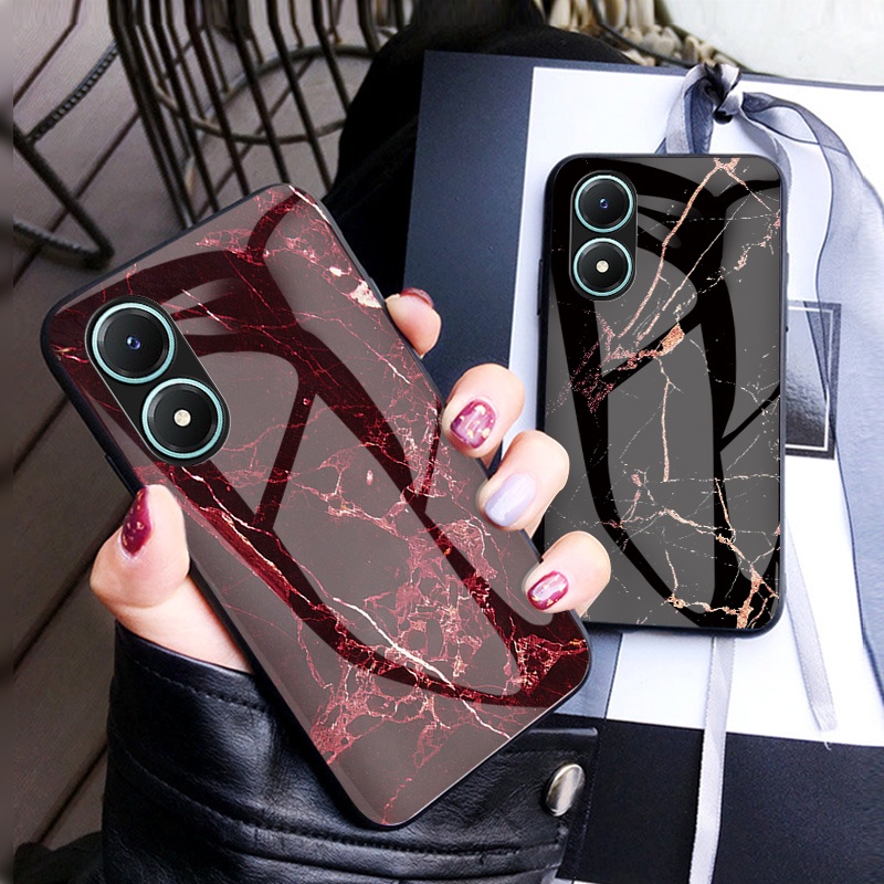 Marble Phone Case Red Marble Iphone 11 Case For Vivo Y02S Casing