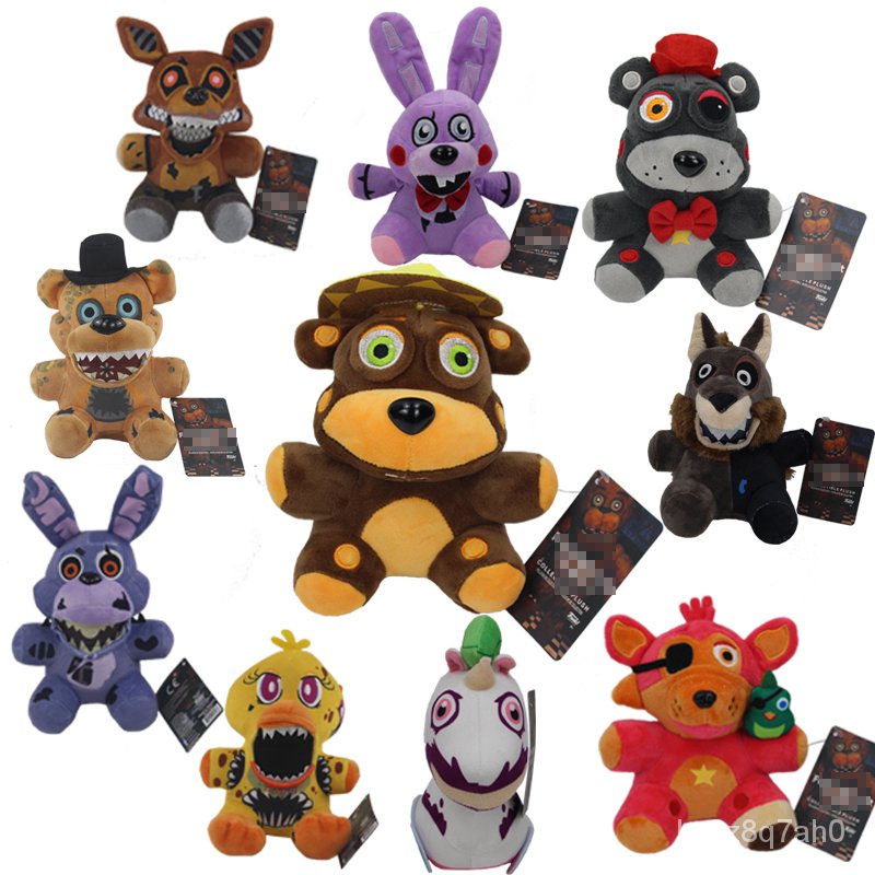 10pcs/lot 18cm FNAF Plush Toys Doll Rabbit Foxes Bear Chica Bonnie Foxy  Plush Stuffed Toy Doll for K