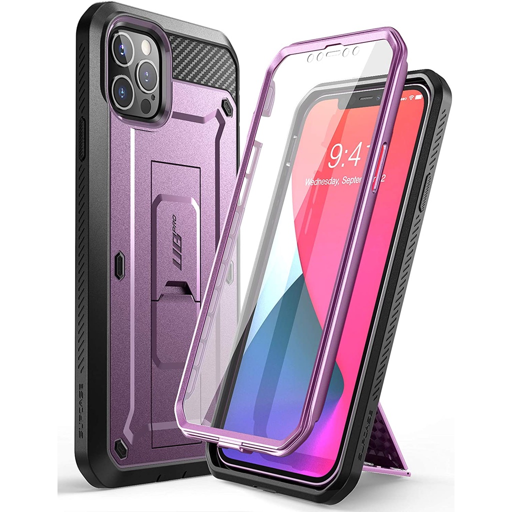 SUPCASE Unicorn Beetle Pro Series Case for iPhone 12 Pro Max 2020 Release  Inch Built in Screen Protector Full Body Rugged Holster Case