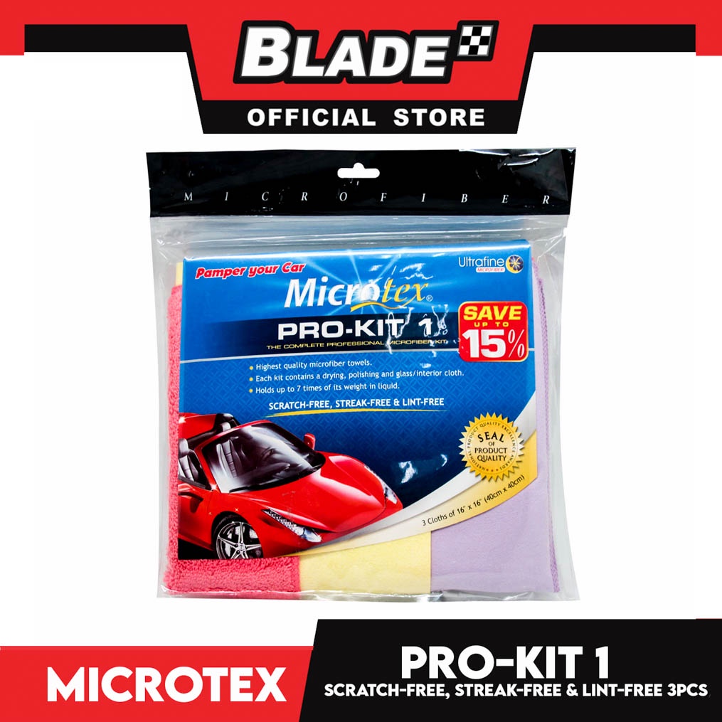 Microtex MA-PKT001 Pro-Kit 1 Microfiber Cloth | Shopee Philippines