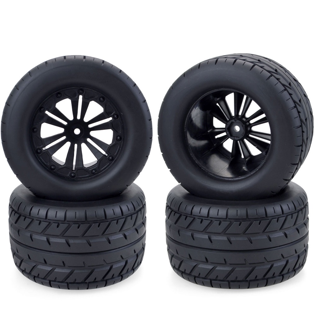 2pcs Monster Truck Wheels Tires 115mm Off-road Car Tires Set For 1 10 