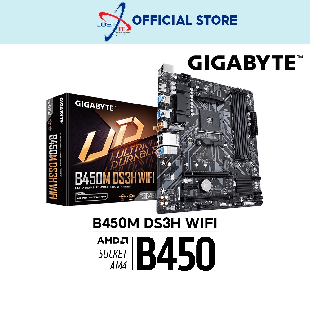 GIGABYTE B450M DS3H WiFi AM4 Mainboard Combo Deal Ryzen 3 3200G / Ryzen