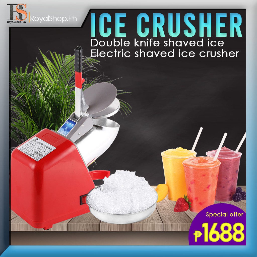 Ice crusher Electric Crusher Machine Heavy Duty Double Blade Ice