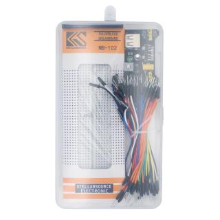 3.3V/5V MB-102 Breadboard power module+ 400 830 points Solderless Prototype  Bread board kit +65 Flexible jumper wire