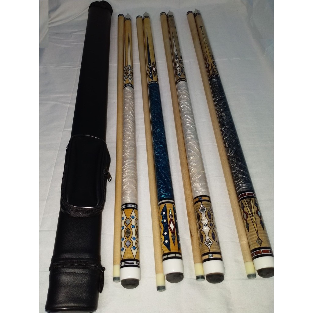 1pc. Billiard Pampanga Cue Stick any design with 1x1 Leather Hardcase