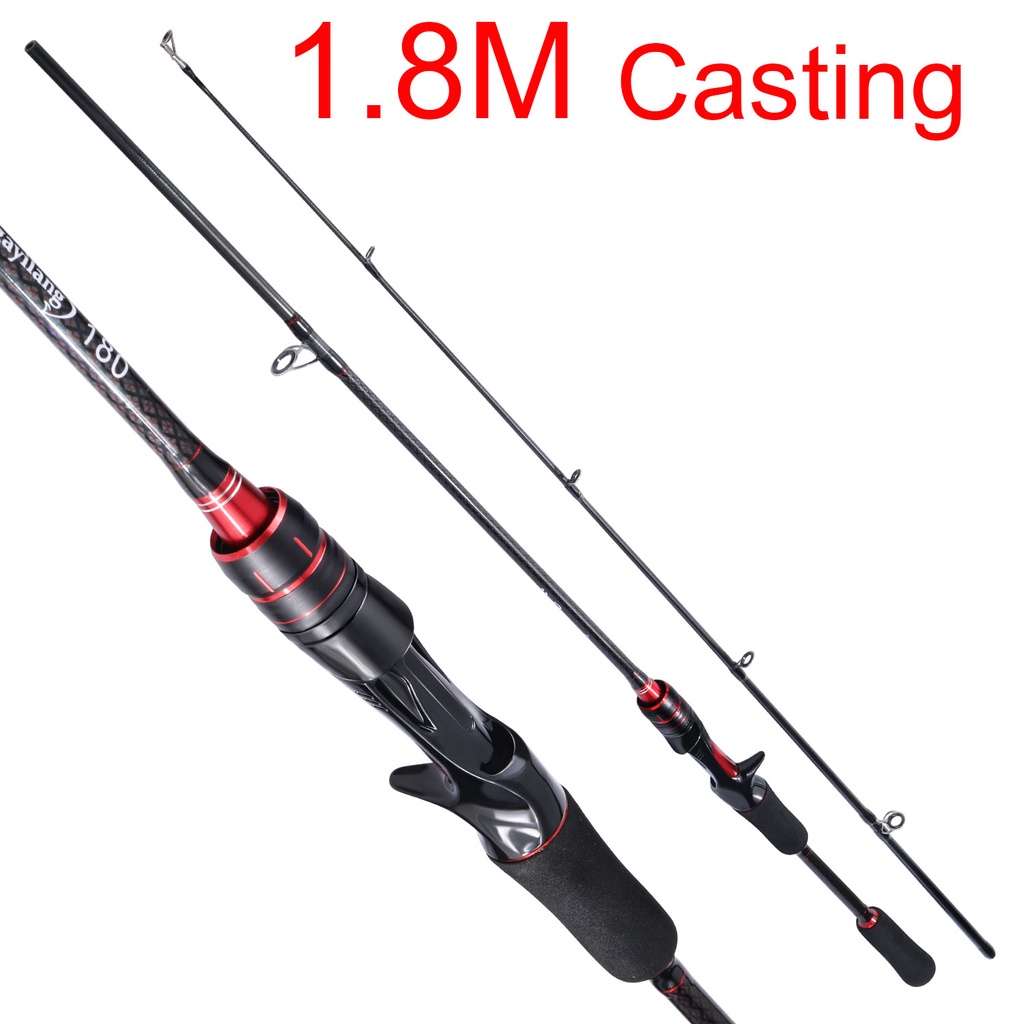 1.8m/6ft UL Fishing Rod 2 Sections Spinning Casting Fishing Rod
