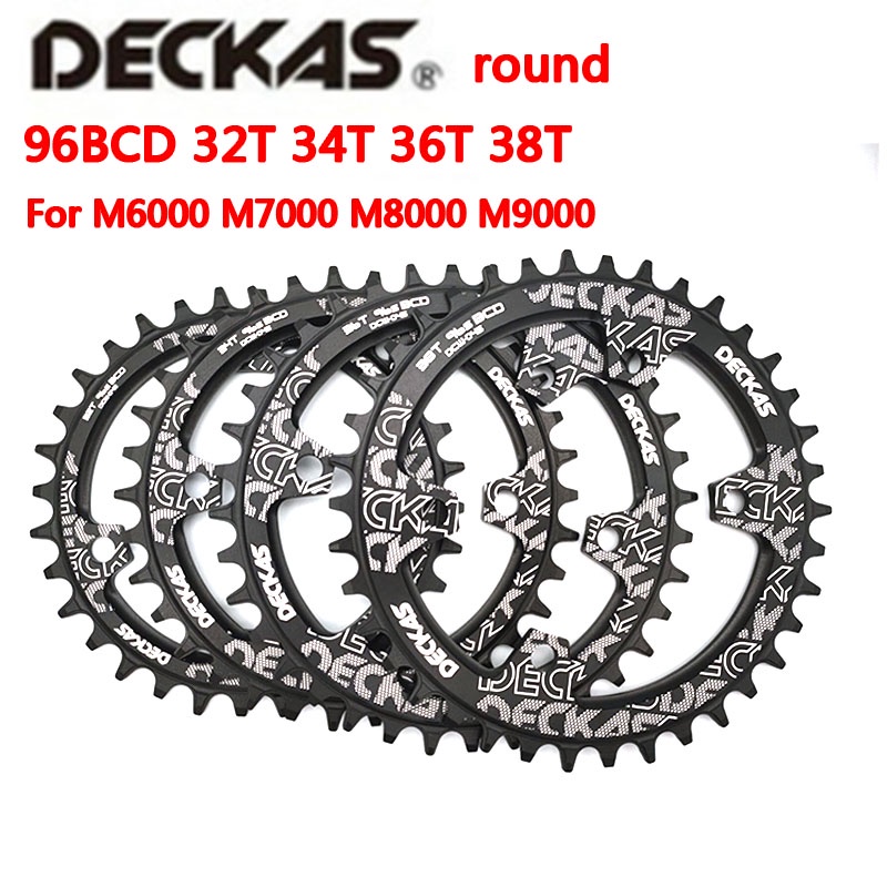 Deckas Round 96BCD Asymmetric Chainring MTB Mountain BCD 96 bike bicycle 32T 34T 36T 38T crankset Tooth plate Parts for M4100 Shopee Philippines