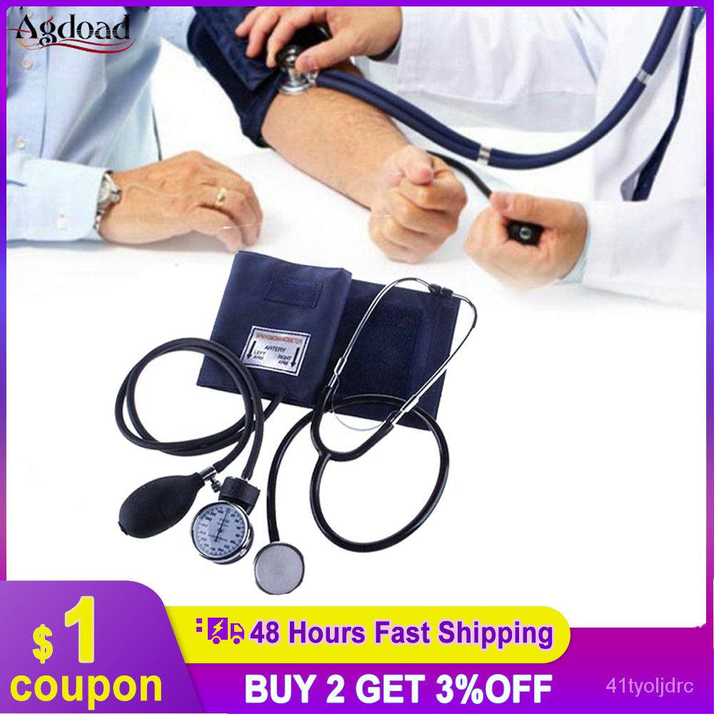 Manual Blood Pressure Monitor With Stethoscope Aneroid Sphygmomano