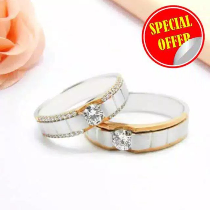 Silver Wedding Rings for Couple Engagement JS250 | Shopee Philippines