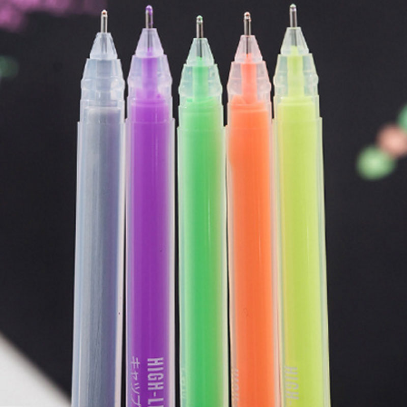9Pcs 0.6mm White Ink Color Photo Album Gel Pen Stationery Office ...