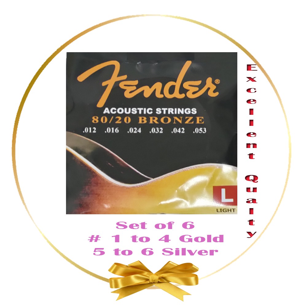 Fender acoustic guitar string ( SET ) Shopee Philippines