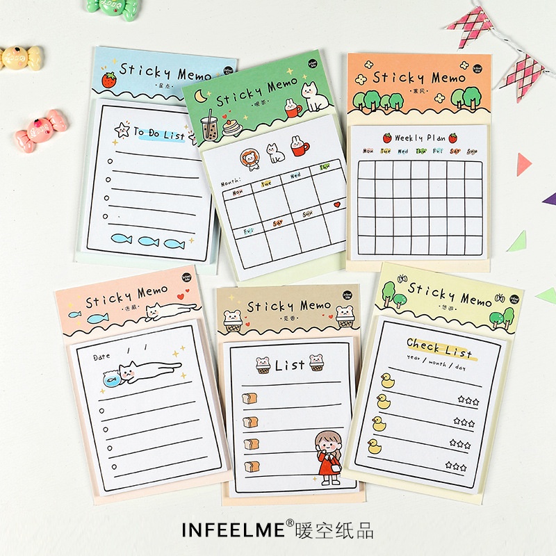 30 sheets cat weekly daily monthly planner check list 3 4 x 5 2