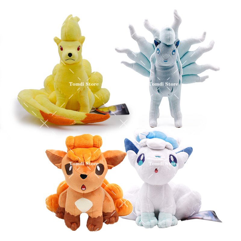 Pokemon Alolan Vulpix Ninetales Plush Toys Doll Cute Anime Ice Vulpix ...