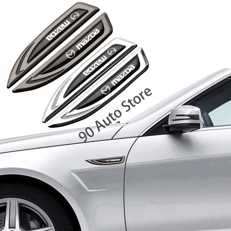 2pcs Metal Car Fender Side Sticker Decal Auto Front Scratch Block ...