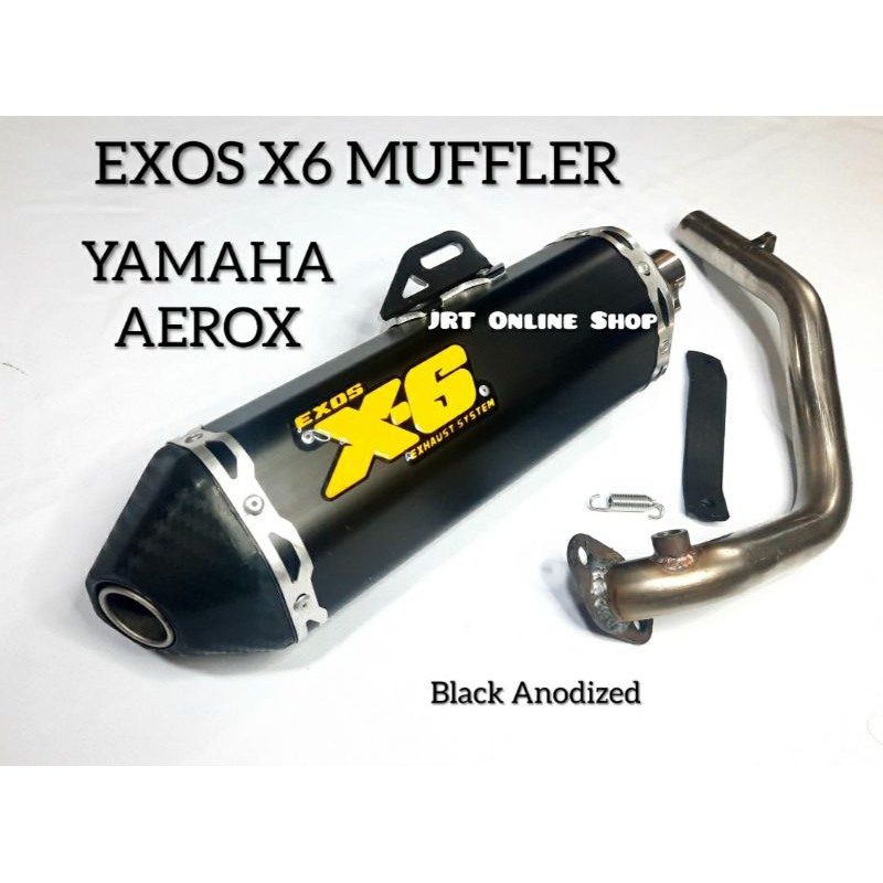 Yamaha Aerox 155 Version 1 Exos X6 Genuine Pipe Muffler Black | Shopee ...