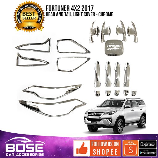 Toyota Fortuner G Garnish Cover Set Black/Chrome 2016 - 2020 Car