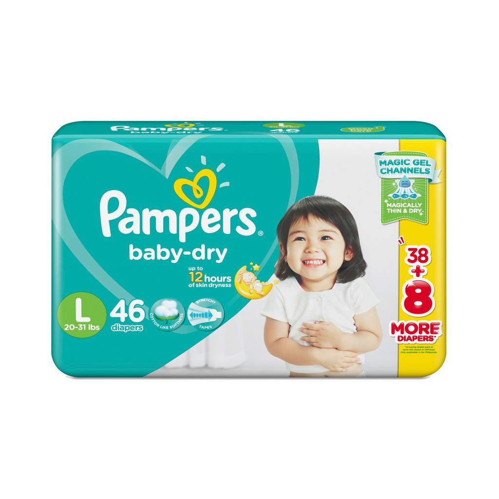 Pampers baby hot sale dry large