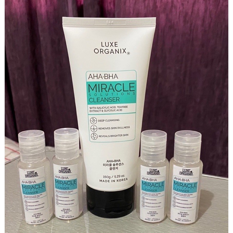 Luxe Organix Miracle Solutions Aha Bha Gel Cleanser Shopee Philippines