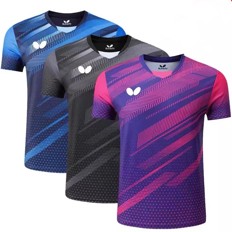 New 2022 summer table tennis clothing shortsleeved top breathable