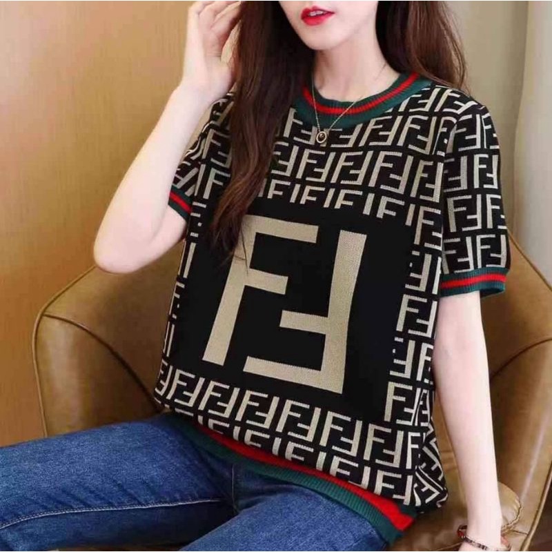 Shopee knitted hot sale blouse