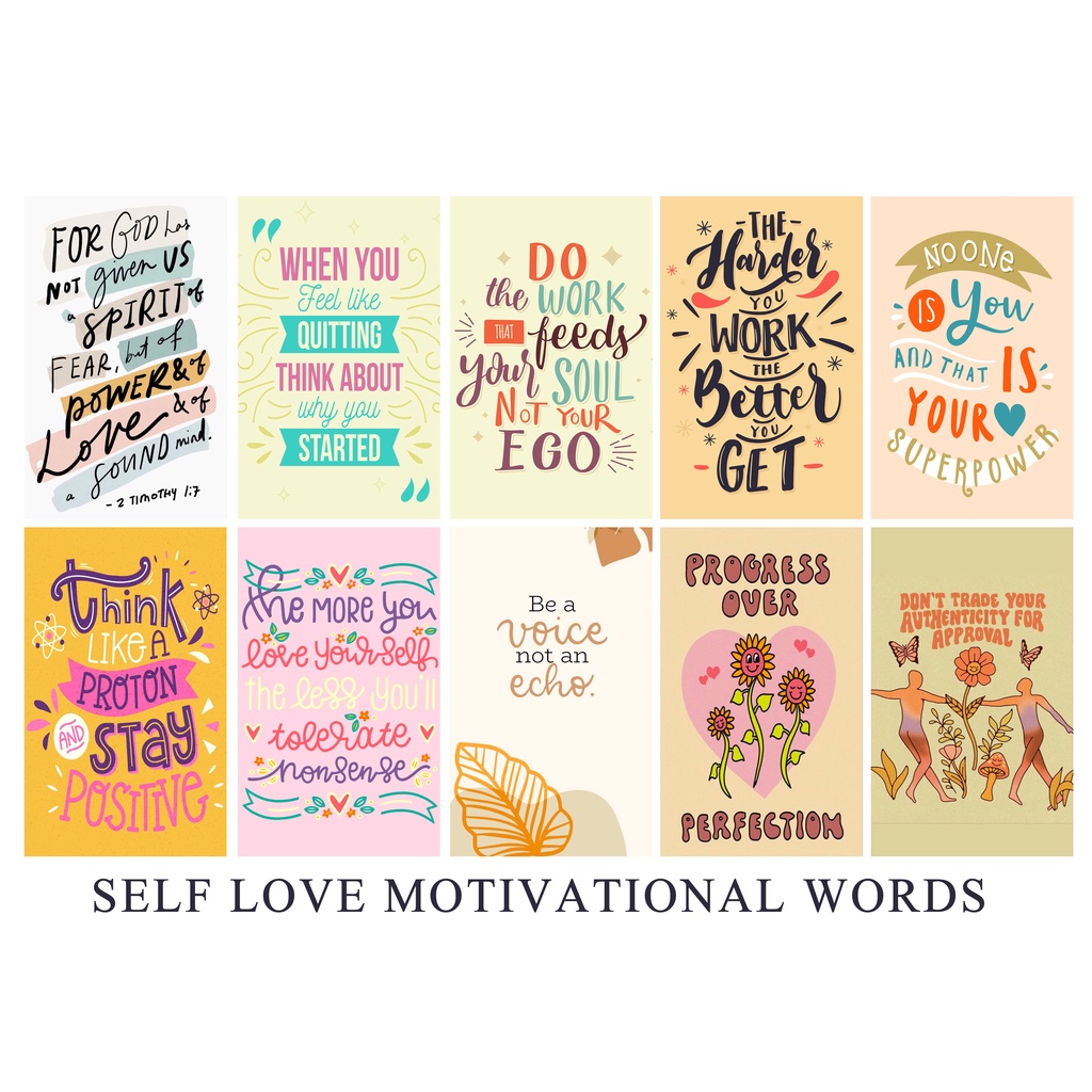 10pcs Inspirational Words Stickers Motivational Vinyl Buy 2 Get 1