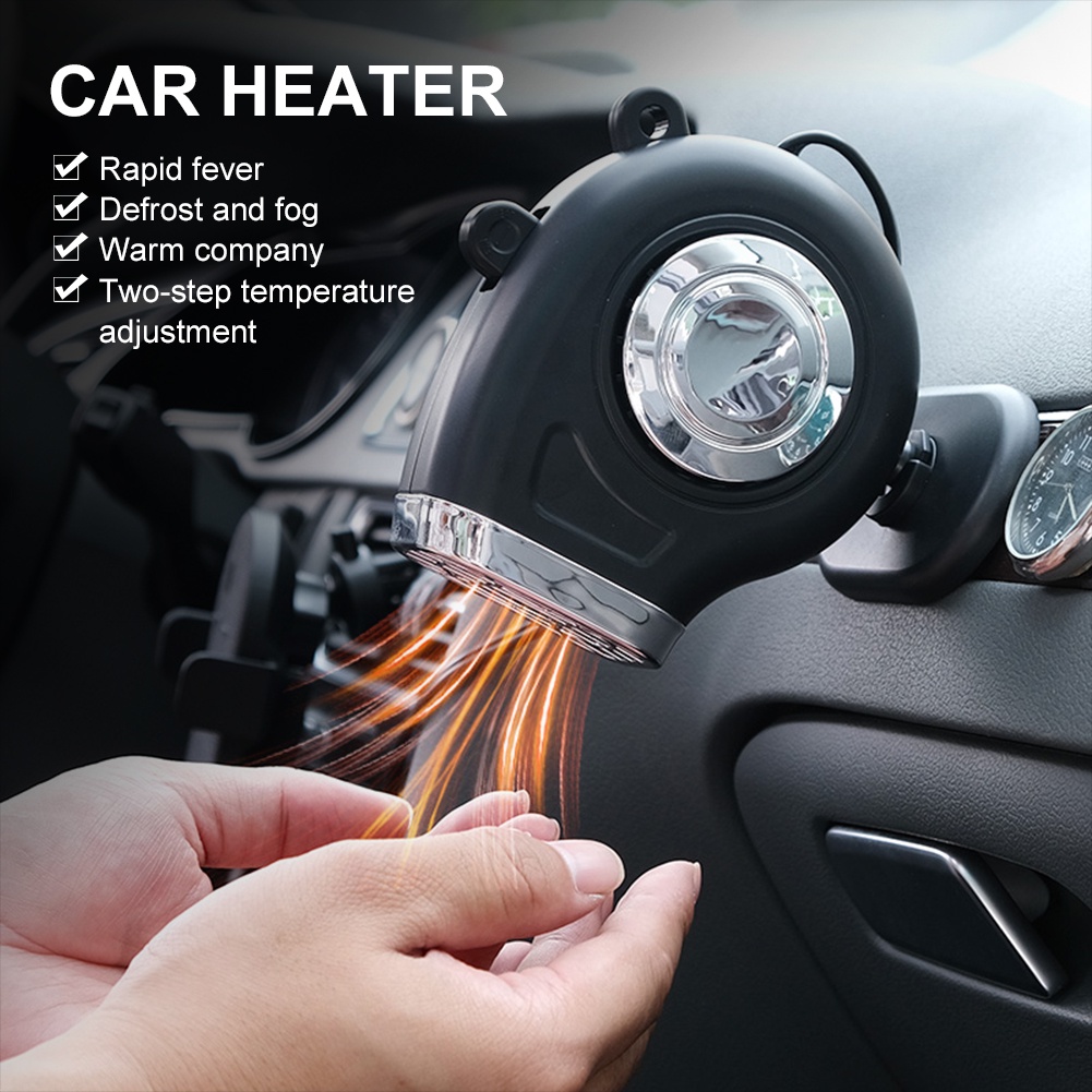 Q^UtCar Heater 12V 24V Car Lighter Portable Electric Car Heater 2 Speed