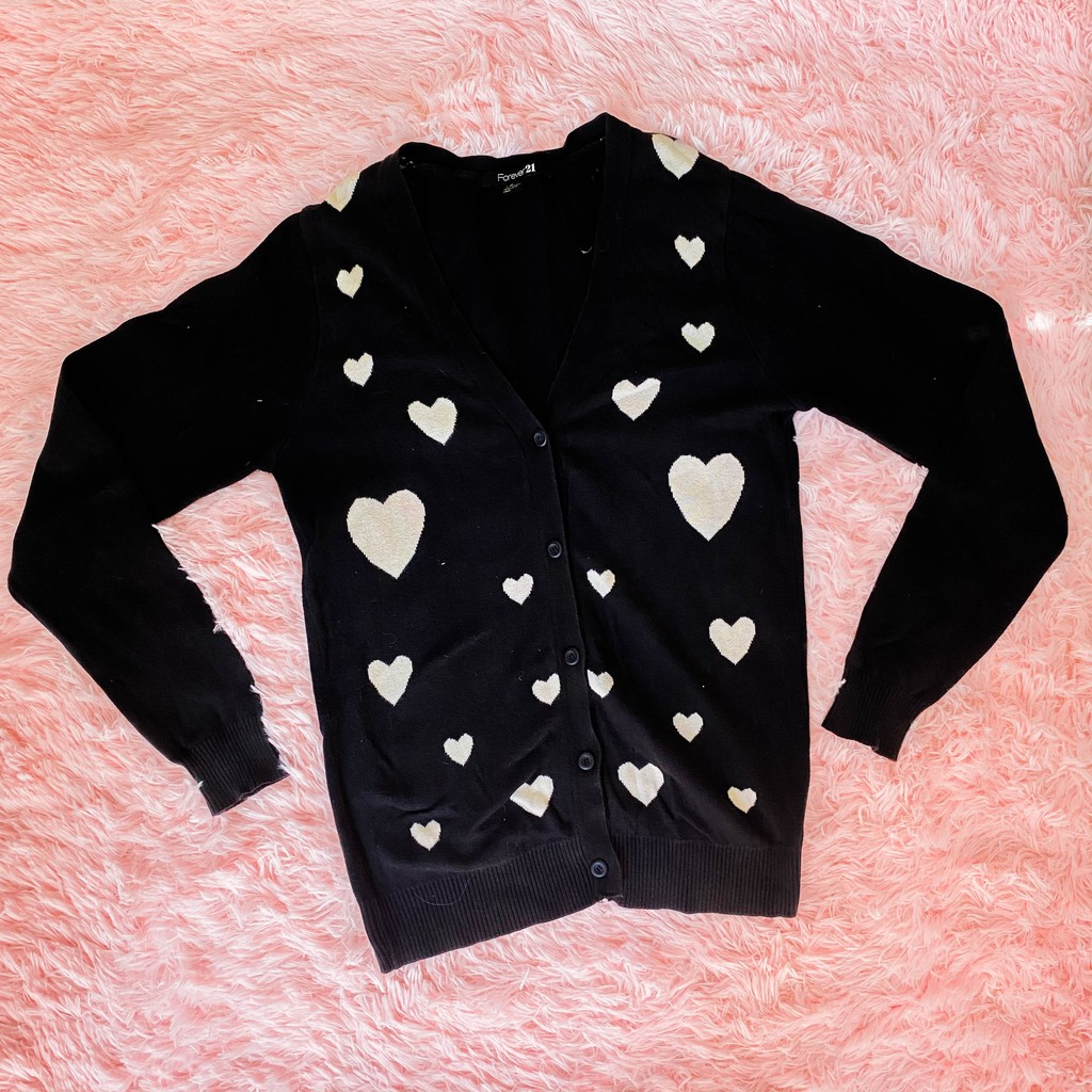 Punk Black Heart Hearts Cardigan Alternative Egirl E girl Emo Japanese School Jacket Sweater Shopee Philippines