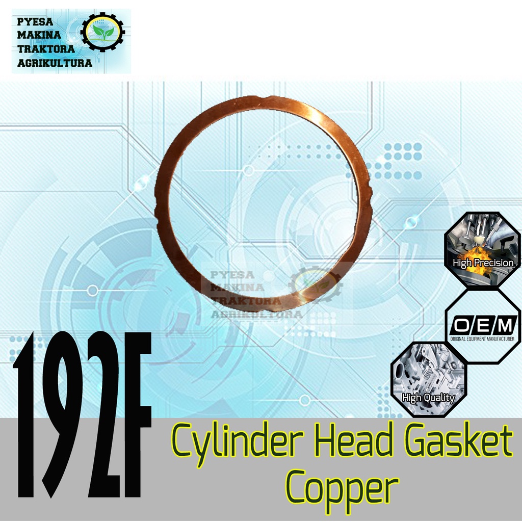 192f Cylinder Head Gasket Copper Air Cooled Diesel Engine | Shopee ...