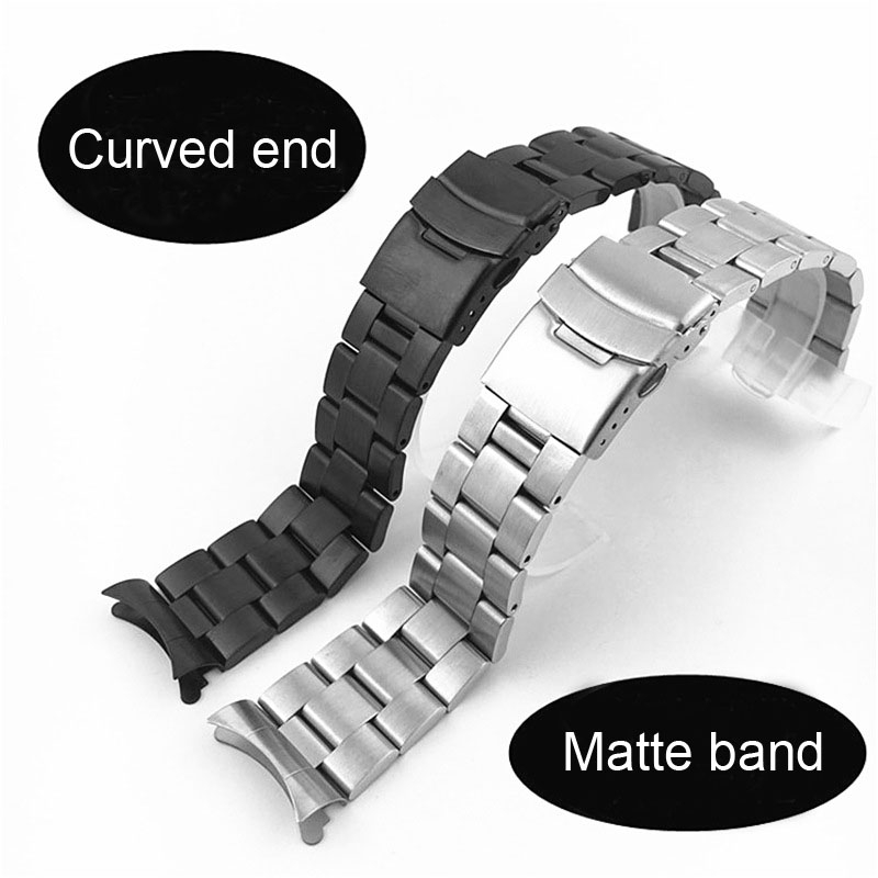 22mm stainless steel watch band curved ends hotsell
