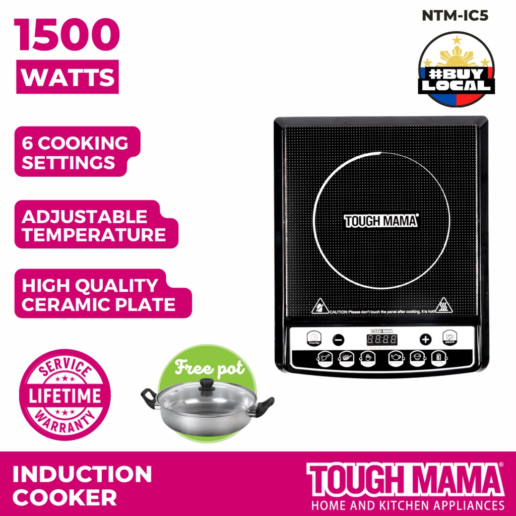 Tough Mama NTM IC5 Ceramic Top Plate Induction Cooker Electric Stove Digital Screen FREE PAN Shopee Philippines