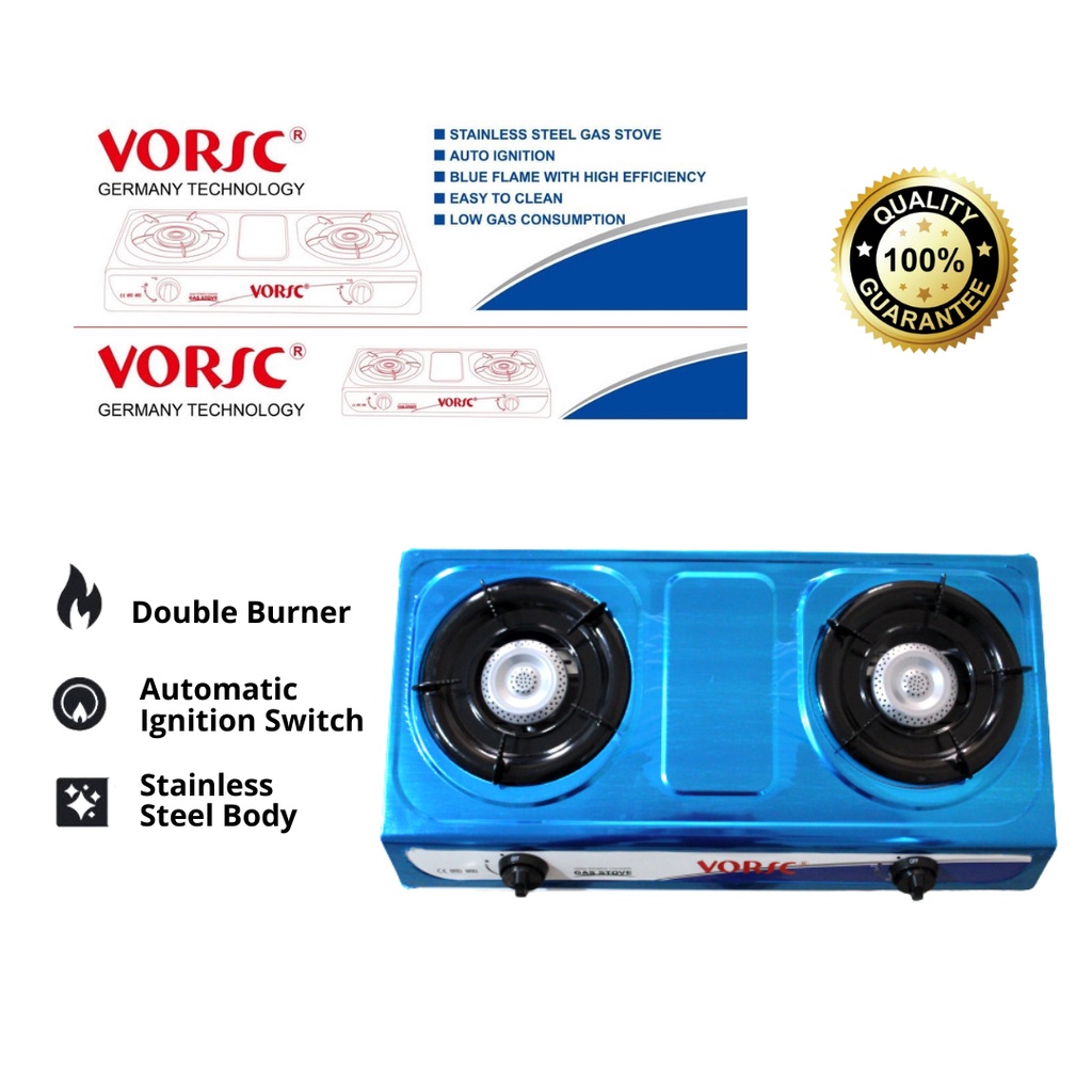 VORSC Stainless Single Burner / Double Burner Stove Gas Stove Heavy