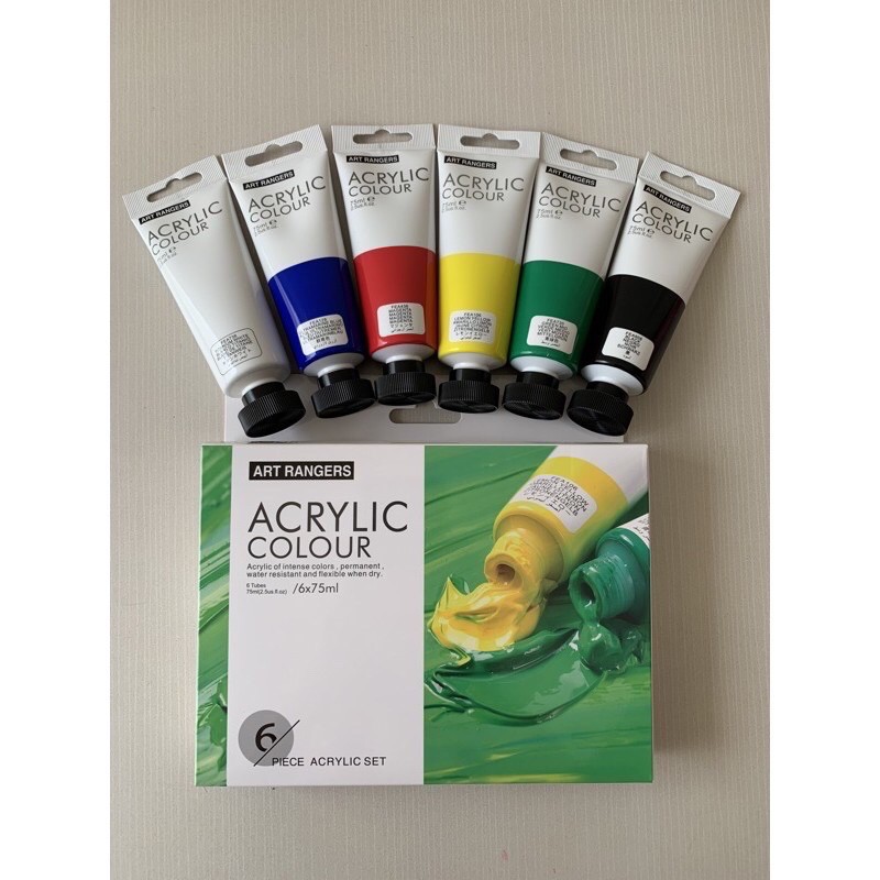 Art Ranger 6 Tubes * 75ml Acrylic Paint Set | Shopee Philippines