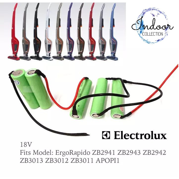 Electrolux Vacuum Cleaner 18V Rechargeable Lithium Battery Kit ErgoRapido ZB2941 ZB2943 ZB2942