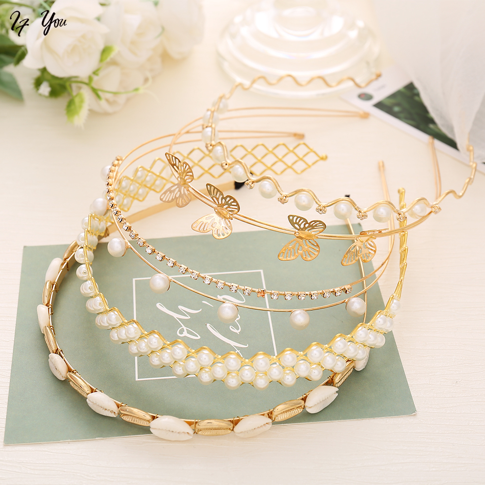 Elegant Metal Pearl Hair Clip Women Hair Accessories Butterfly