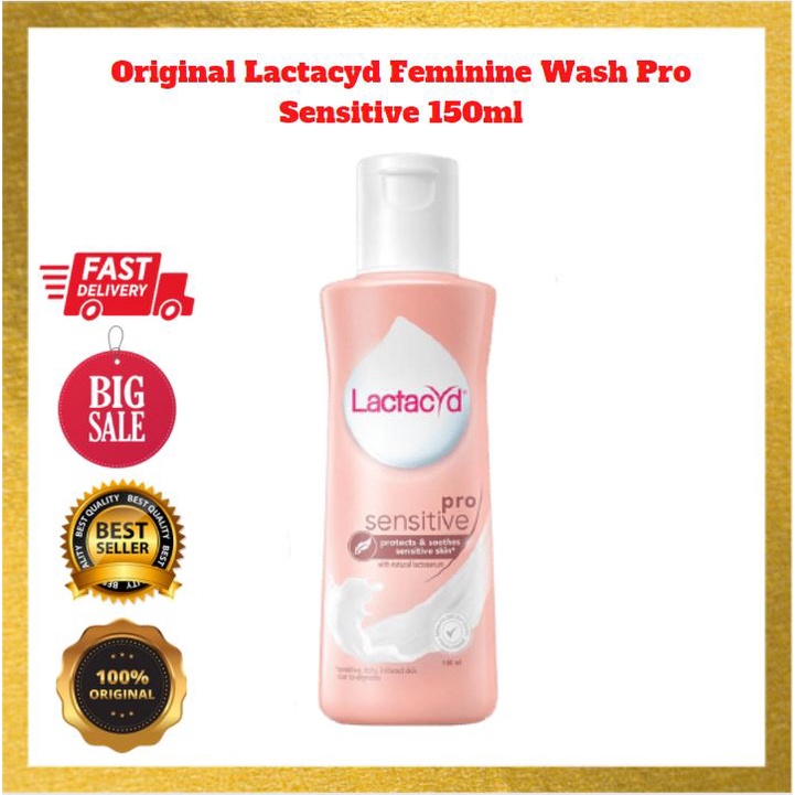 Original Lactacyd Feminine Wash Pro Sensitive 150ml Shopee Philippines