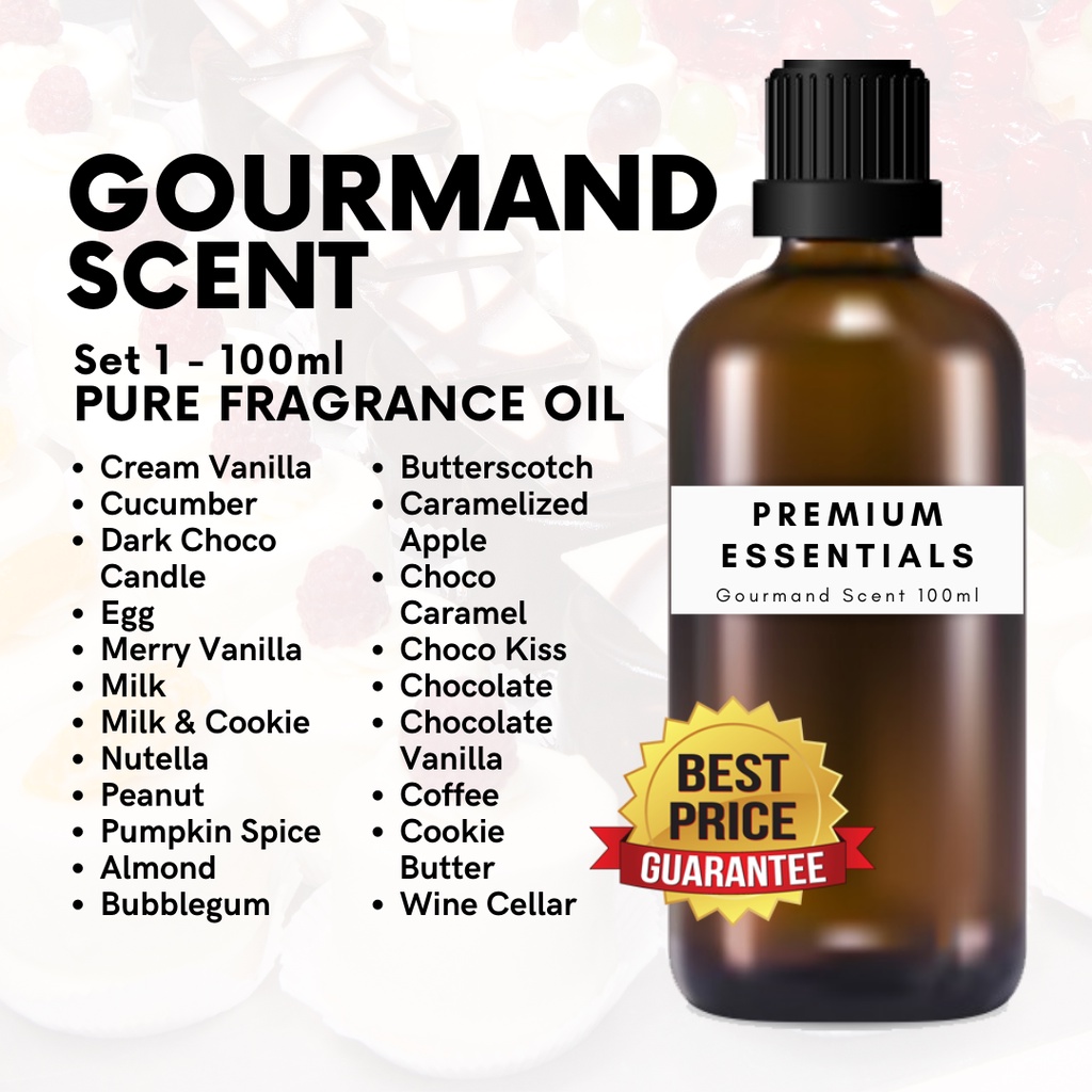 FRAGRANCE OIL GOURMAND SCENT 100ml SOAP MAKING CANDLE MAKING PERFUME MAKING Set 1 Shopee Philippines