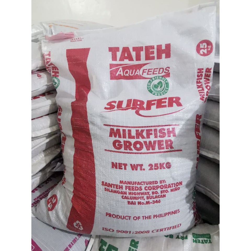Tateh Aquafeeds Surfer Grower 1kg Milkfish Bangus Feeds Floating ...