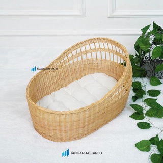 Rattan hot sale baby basket