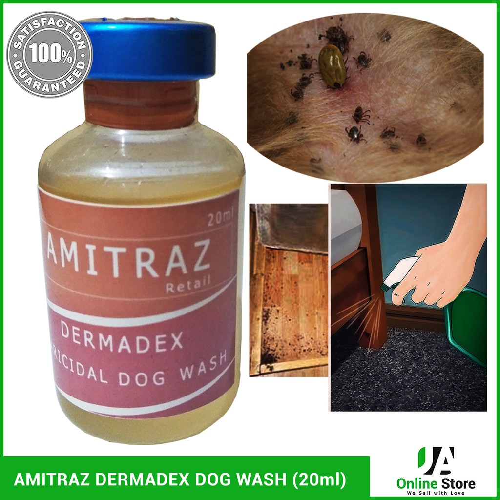 Pure Amitraz Dermadex Acaricidal Dog Wash (20cc/ml) with FREE Syringe ...