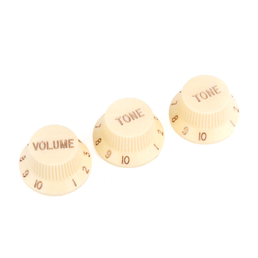 Musiclily Pro Black Imperial Inch Knob Set – 2 Volume + 2 Tone, Perfect Fit For US Les Paul & SG Electric Guitars