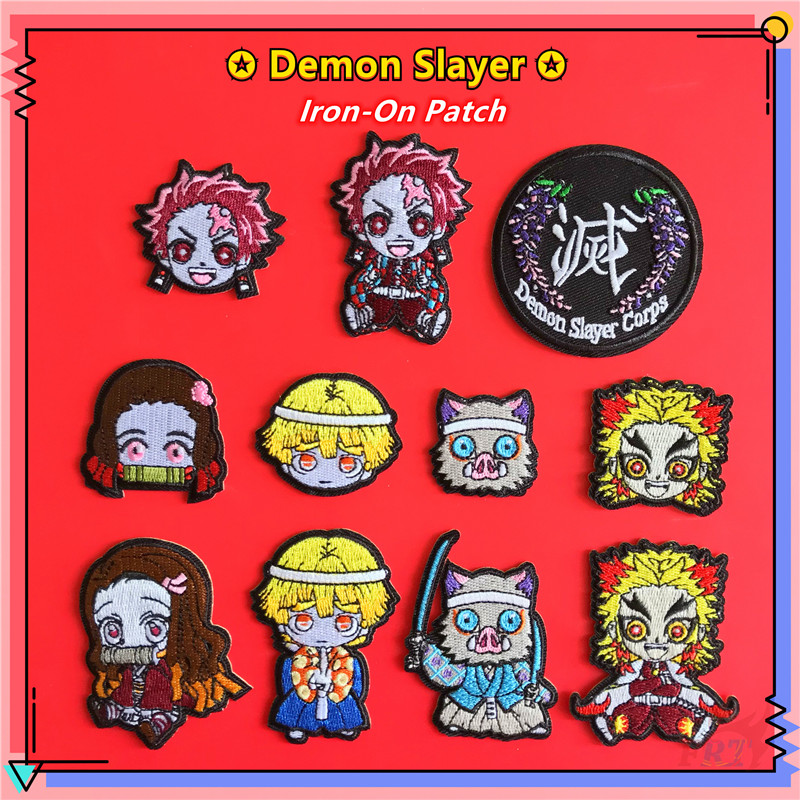thumbnail image 2 of Official Surreal Entertainment Demon Slayer Patch - Embroidered Iron-On Anime Logo (3x2.85 Inches) 2 of 3