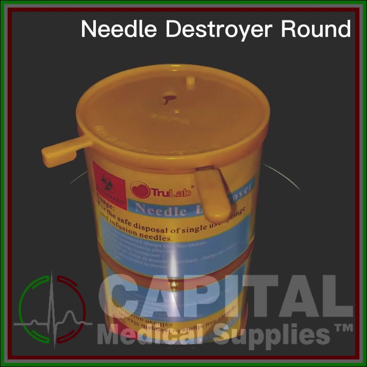 Disposable Manual Needle Syringe Destroyer/Cutter, Colour Yellow, Round ...