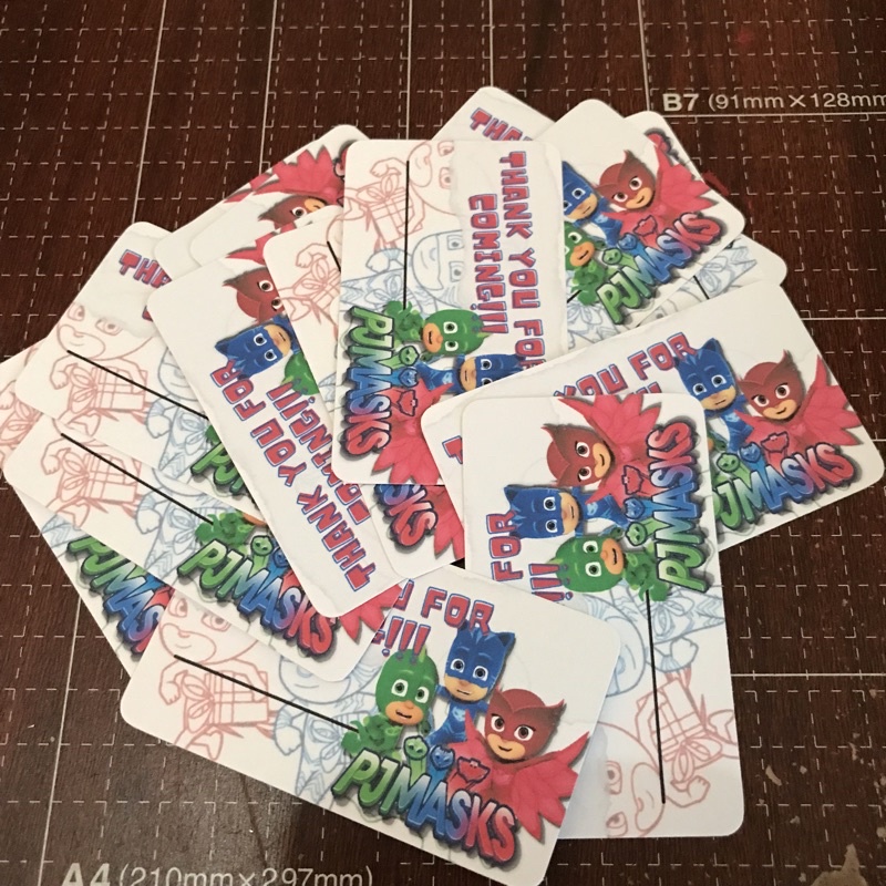 PJ Masks Thank You Card (14pcs) | Shopee Philippines