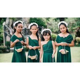 EMERALD GREEN Infinity Dress for Kids and Adults Cotton Spandex Shopee Philippines